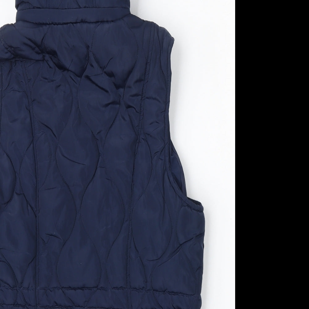 Saturne Womens Blue   Gilet Jacket Size 14  Button