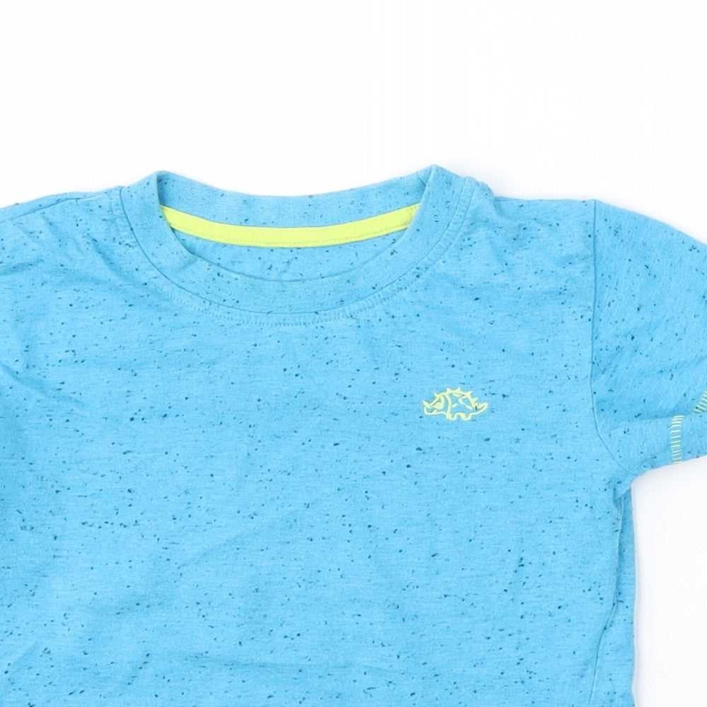 Matalan Boys Blue  Cotton Basic T-Shirt Size 12-18 Months Round Neck