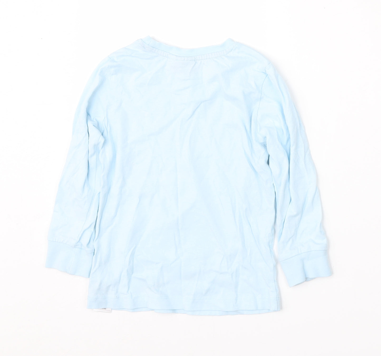Disney Girls Blue  Cotton Basic T-Shirt Size 2-3 Years Round Neck  - Frozen