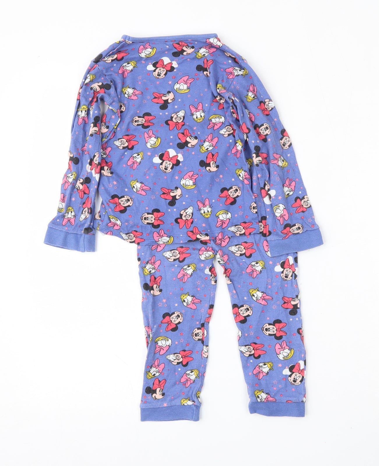 George Girls Blue Geometric Cotton Top Pyjama Set Size 2-3 Years