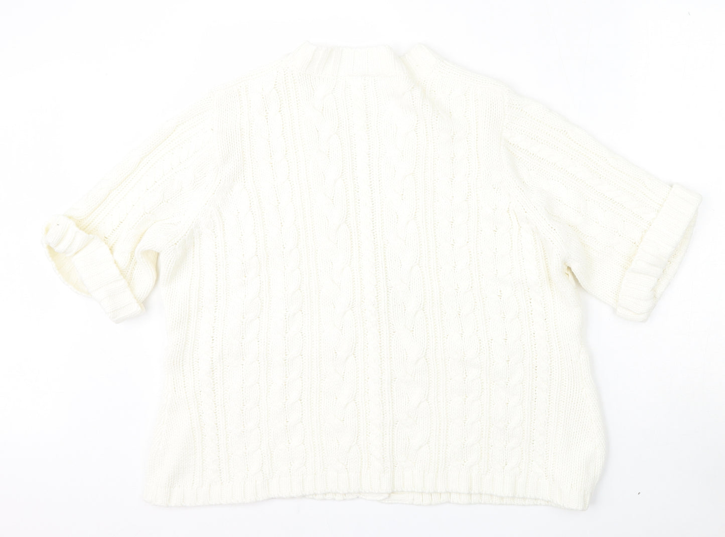 Being Casual Womens Beige V-Neck  Acrylic Cardigan Jumper Size 20