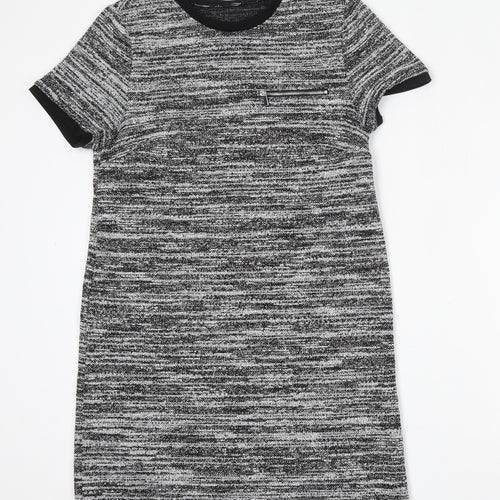 New Look Womens Grey  Polyester Pencil Dress  Size 10  Round Neck