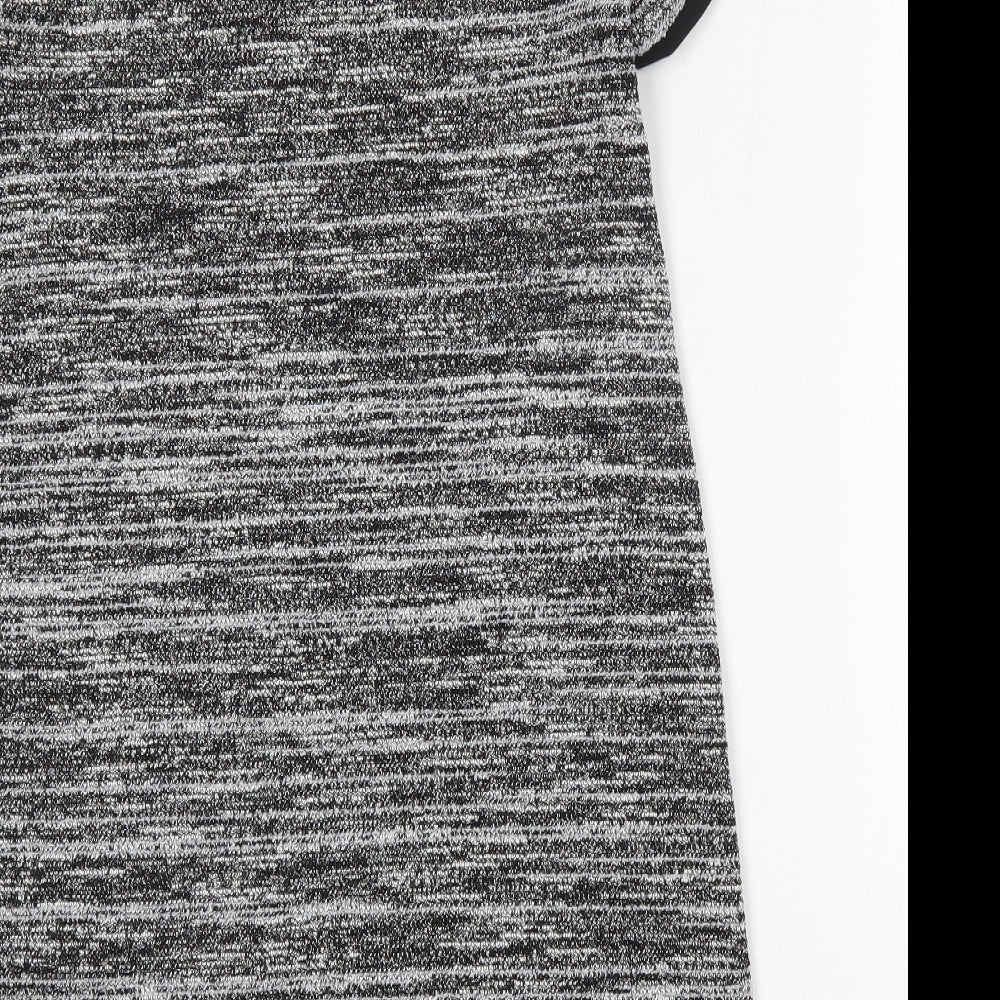New Look Womens Grey  Polyester Pencil Dress  Size 10  Round Neck