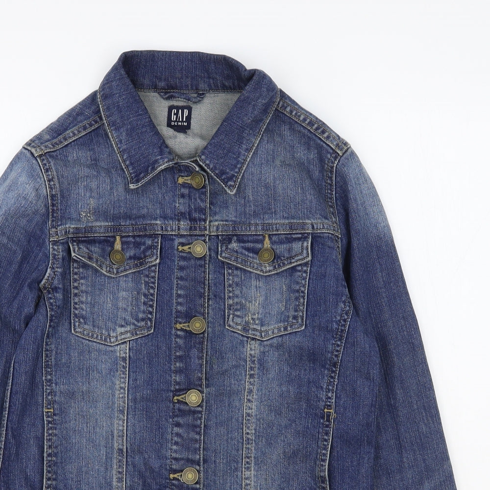 Gap Girls Blue   Jacket  Size 13-14 Years  Button
