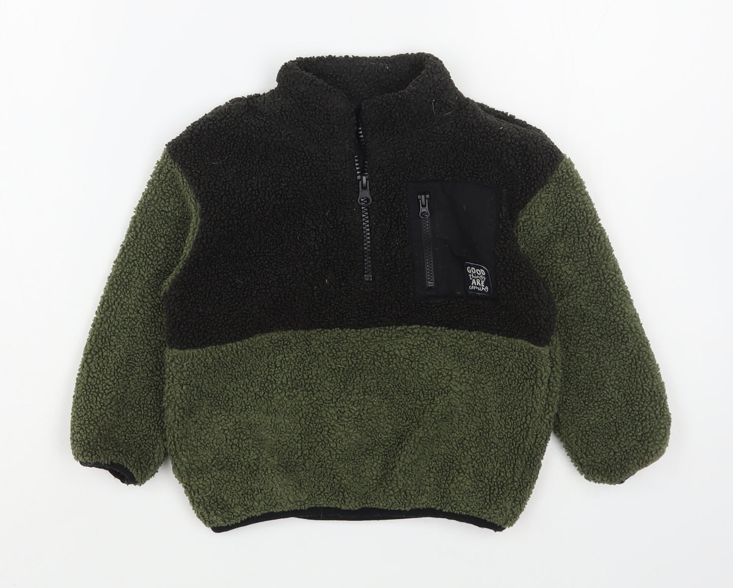 F&F Boys Green   Jacket  Size 18-24 Months   Zip