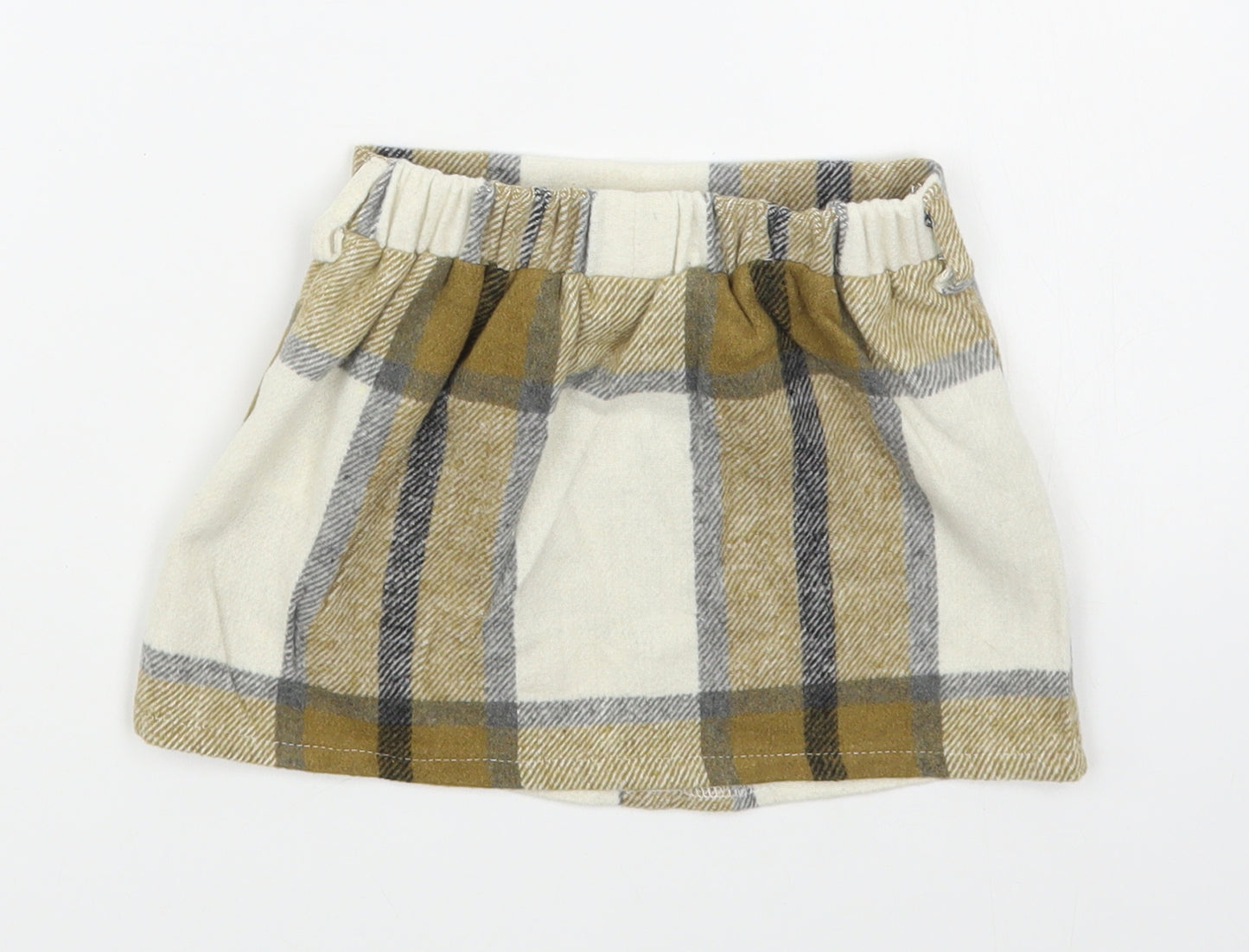 SheIn Girls Multicoloured Plaid Polyester A-Line Skirt Size 18-24 Months  Button
