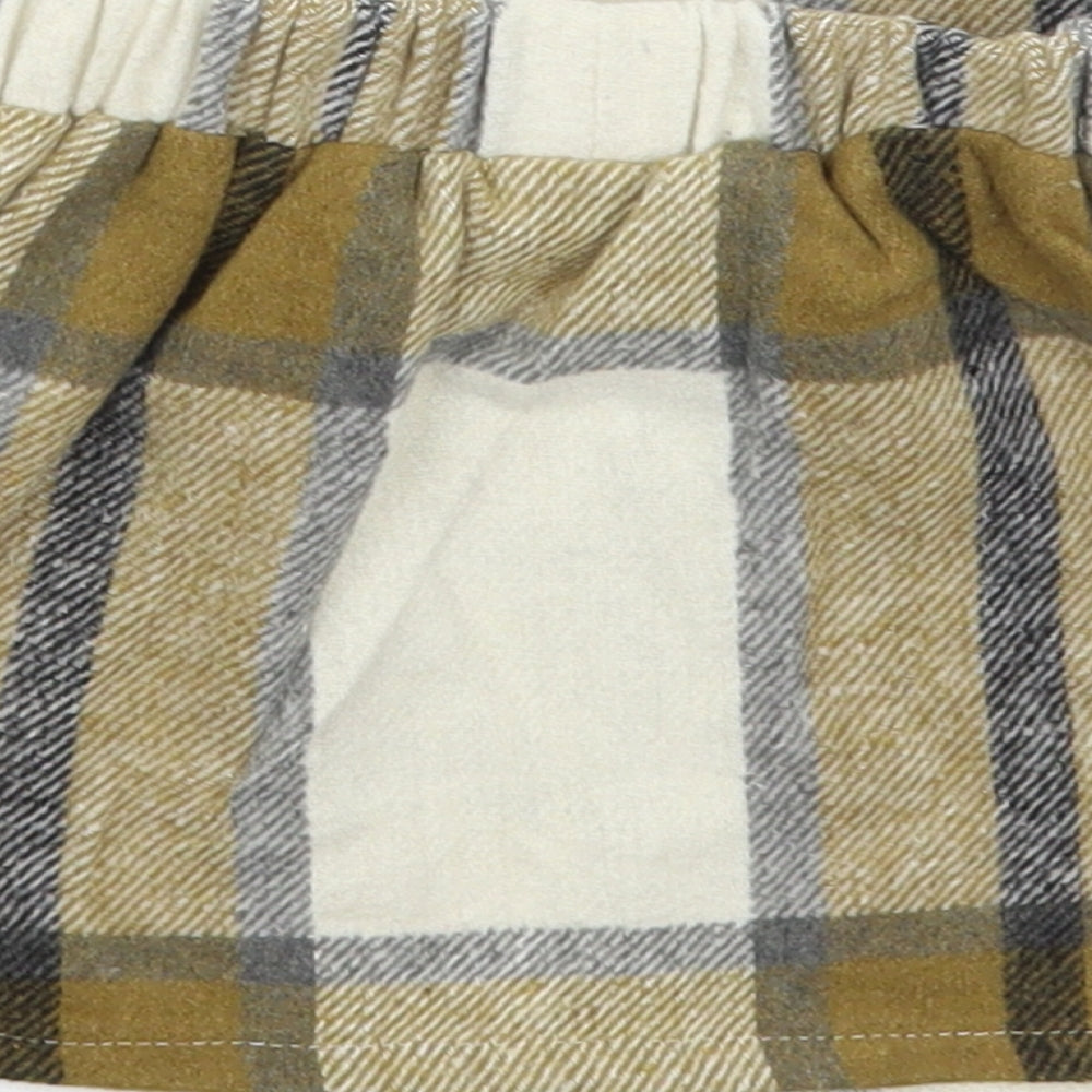 SheIn Girls Multicoloured Plaid Polyester A-Line Skirt Size 18-24 Months  Button