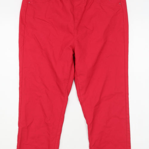 Peacocks Womens Pink  Cotton Jegging Jeans Size 14 L20 in Regular