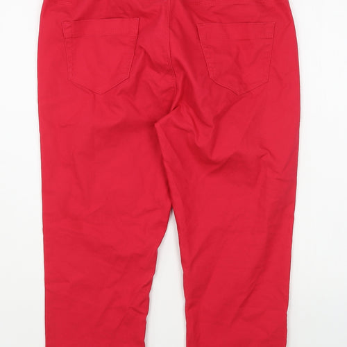 Peacocks Womens Pink  Cotton Jegging Jeans Size 14 L20 in Regular