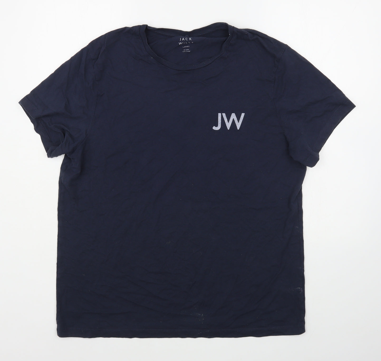 Jack Wills Mens Blue  Cotton  T-Shirt Size L Round Neck