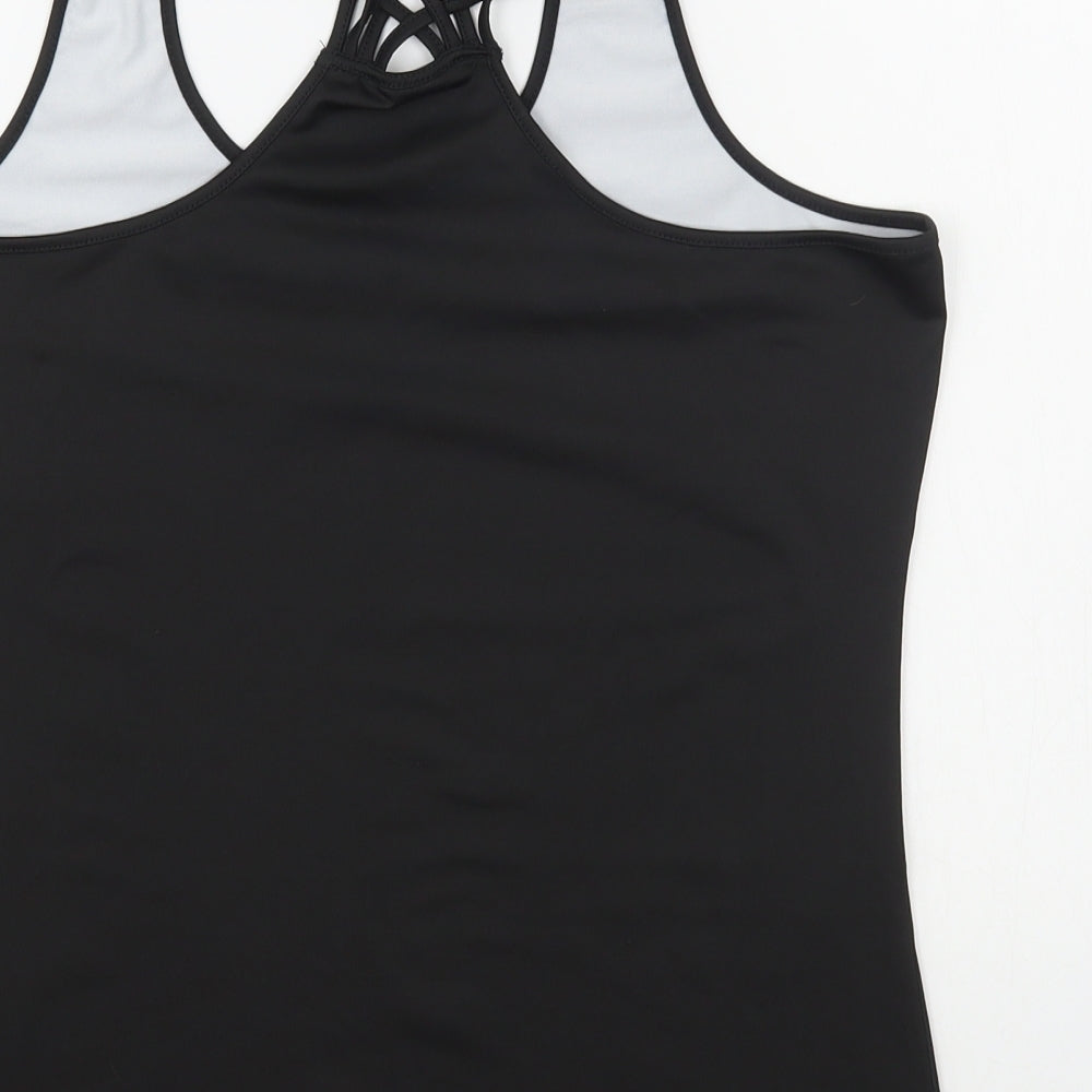 Preworn Womens Black  Polyester Camisole Tank Size XL Scoop Neck