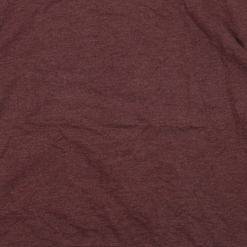 Marks and Spencer Mens Red Round Neck  Cotton Pullover Jumper Size XL