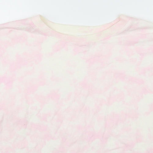 Primark Mens Pink  Cotton  T-Shirt Size L Round Neck  - Tie Dye