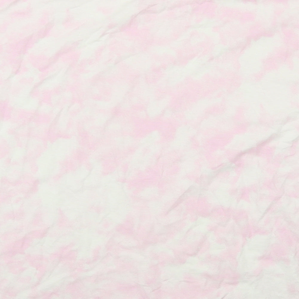 Primark Mens Pink  Cotton  T-Shirt Size L Round Neck  - Tie Dye