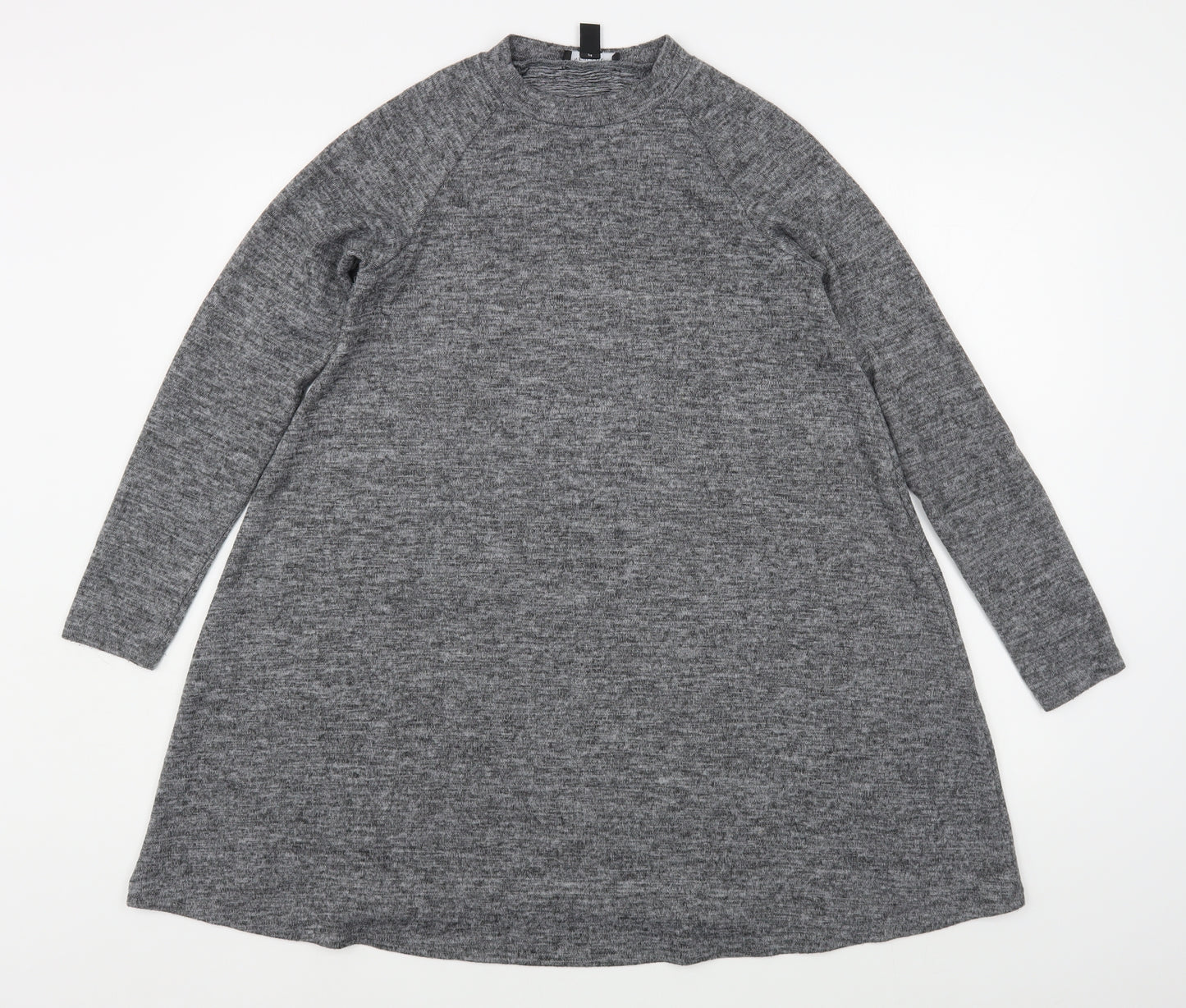 New Look Womens Grey Round Neck  Polyester Pullover Jumper Size 10