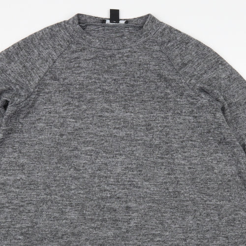 New Look Womens Grey Round Neck  Polyester Pullover Jumper Size 10