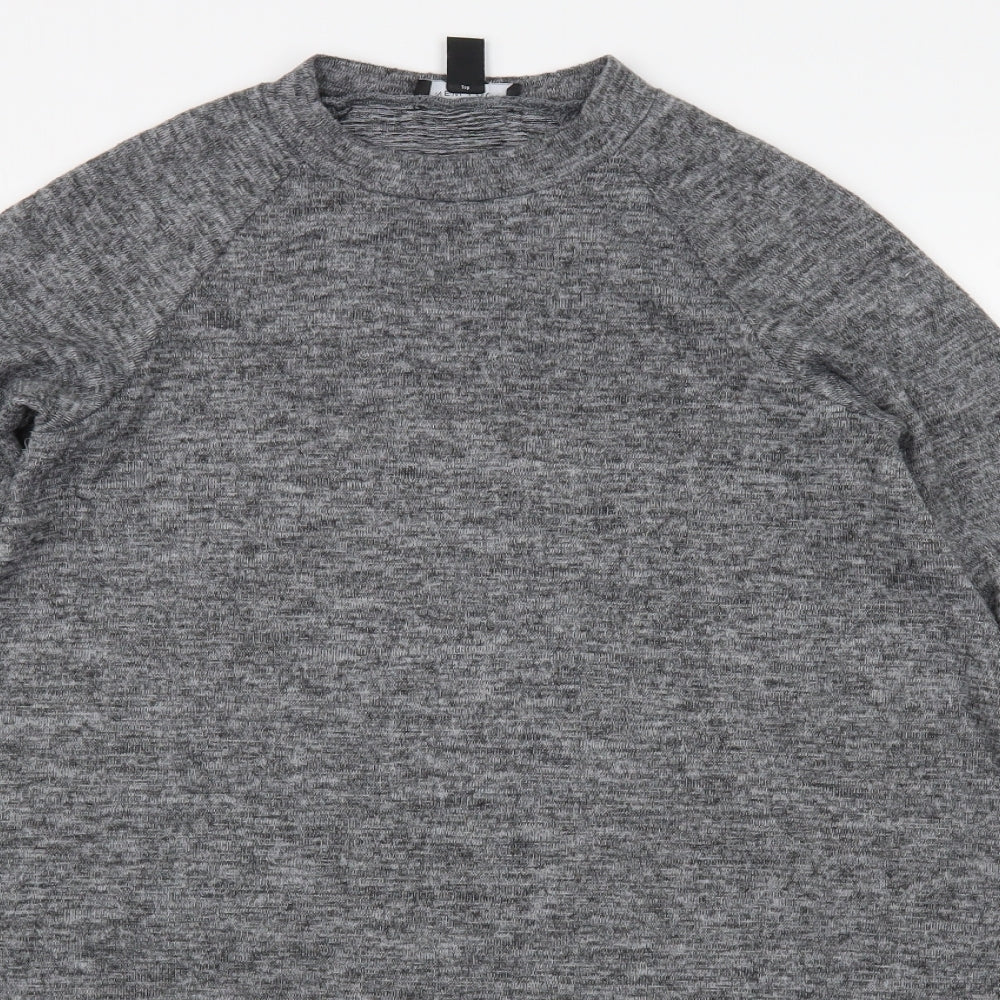 New Look Womens Grey Round Neck  Polyester Pullover Jumper Size 10