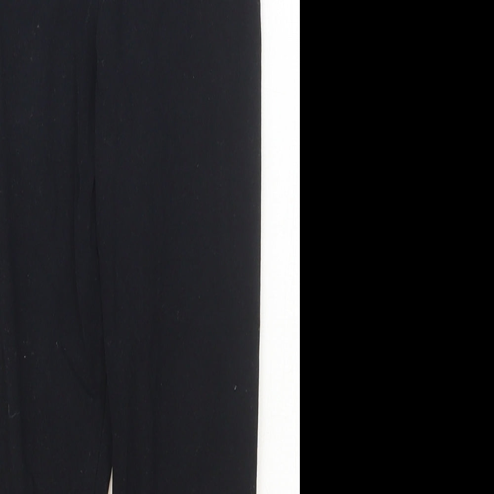 Marks and Spencer Girls Black  Cotton Carrot Trousers Size 3-4 Years  Regular