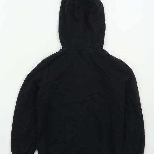 George Boys Black  Cotton Full Zip Hoodie Size 7-8 Years  Zip