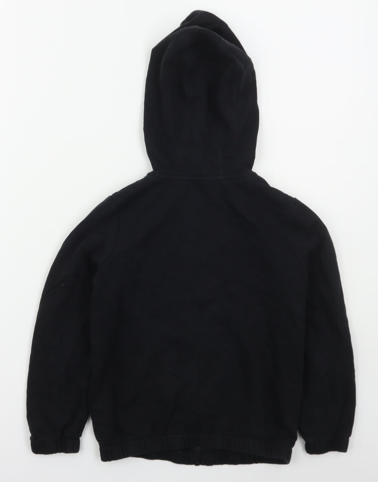 George Boys Black  Cotton Full Zip Hoodie Size 7-8 Years  Zip