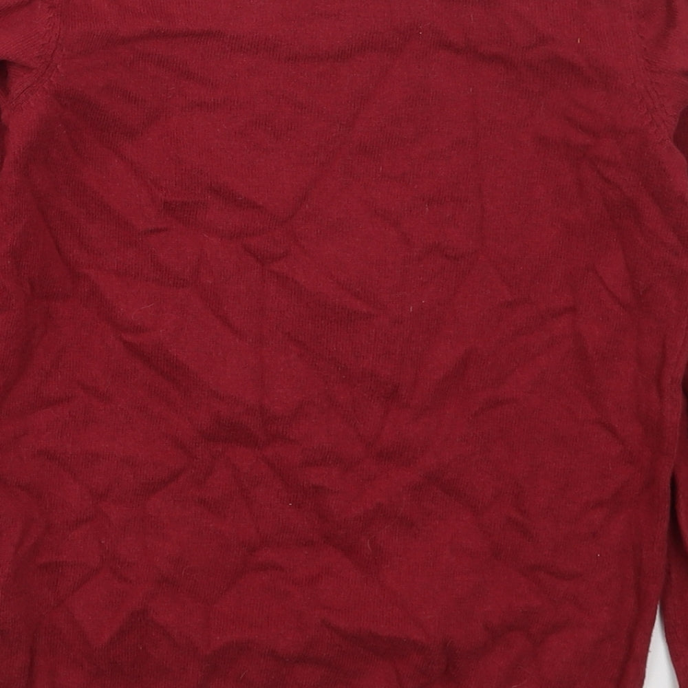 H&M Girls Red Crew Neck  Cotton Pullover Jumper Size 8-9 Years  Pullover - Christmas Unicorn