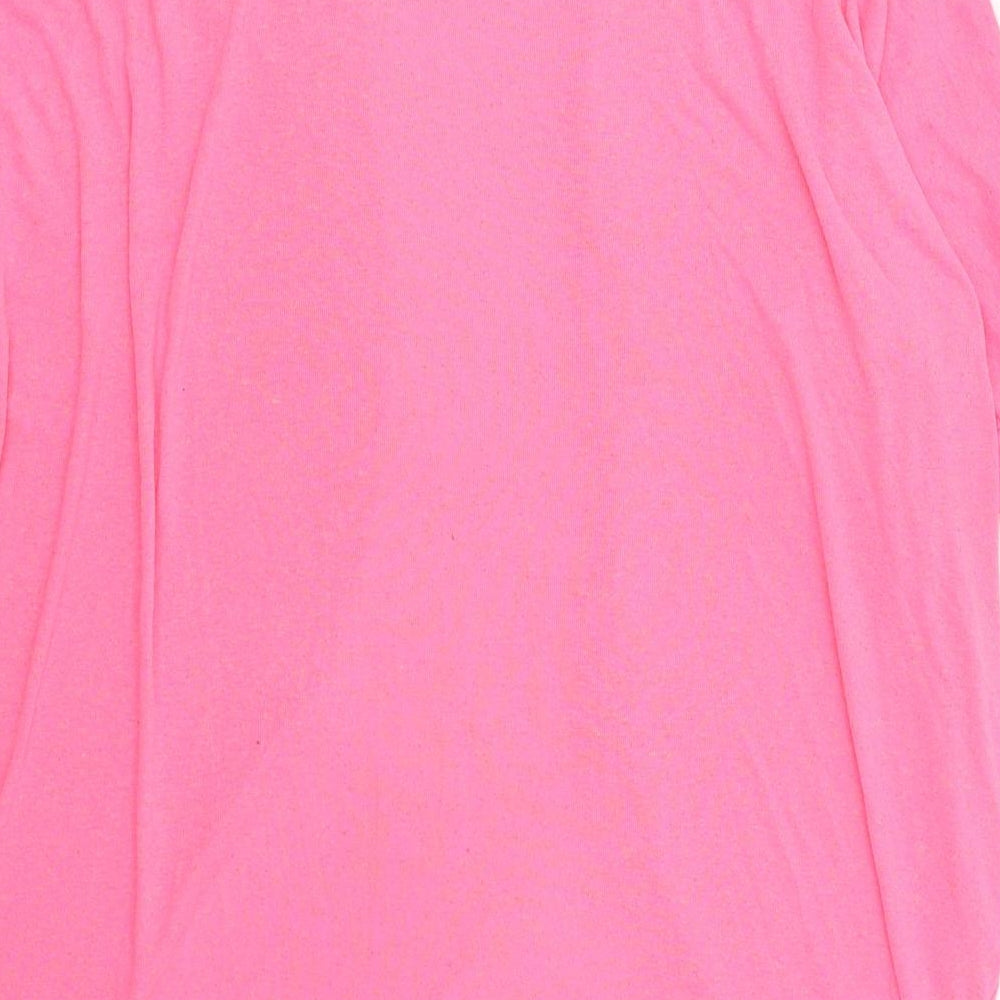 River Island Womens Pink V-Neck  Polyester Cardigan Jumper Size 6
