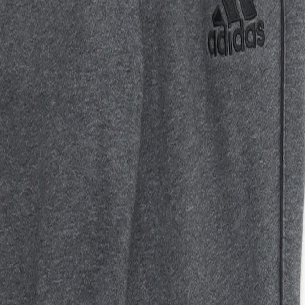 adidas Mens Grey  Cotton Sweatpants Trousers Size XS L29 in Regular Drawstring