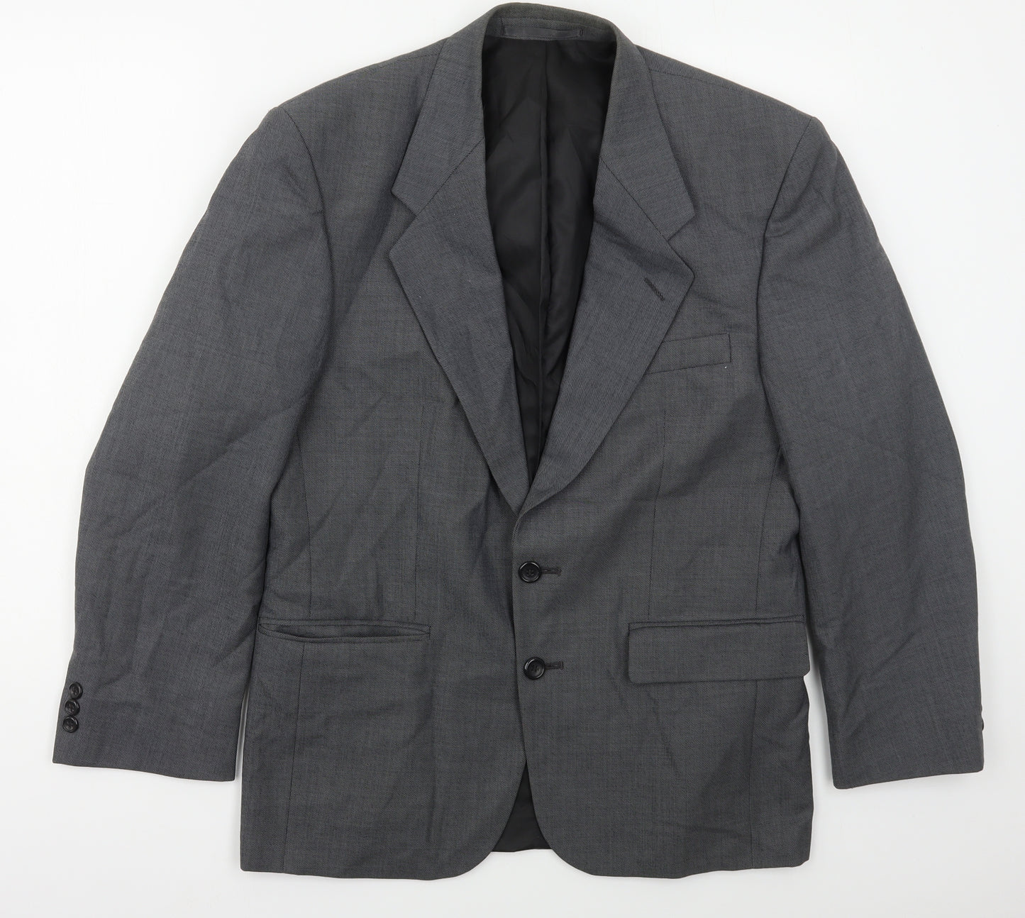 Burton Mens Grey  Polyester Jacket Suit Jacket Size 38