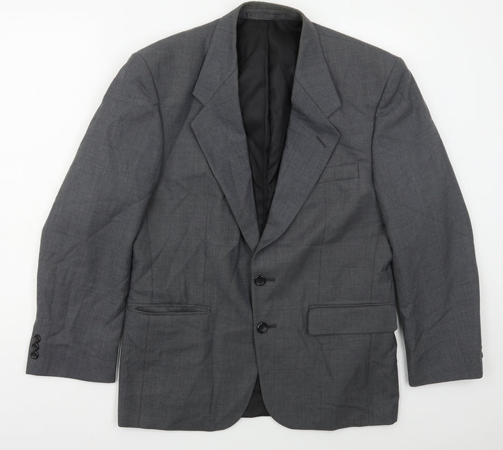 Burton Mens Grey  Polyester Jacket Suit Jacket Size 38