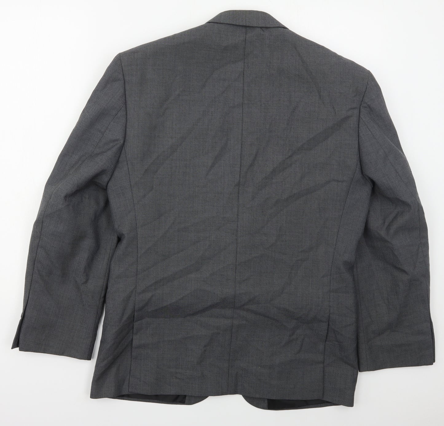 Burton Mens Grey  Polyester Jacket Suit Jacket Size 38