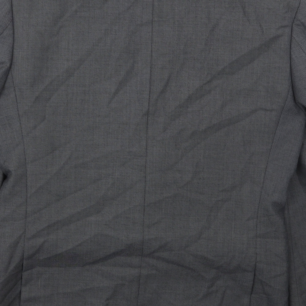Burton Mens Grey  Polyester Jacket Suit Jacket Size 38