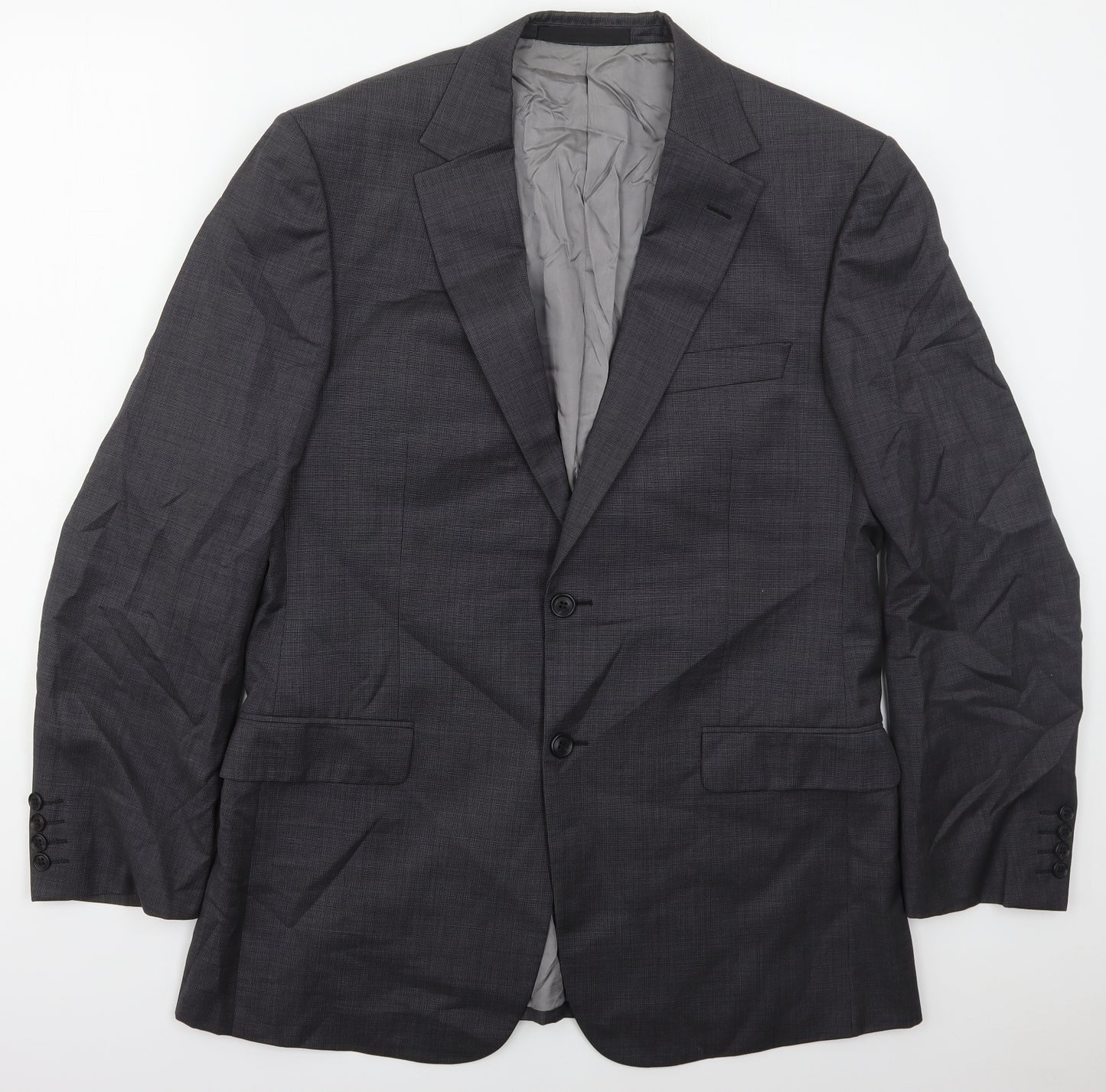 Marks and Spencer Mens Grey  Wool Jacket Suit Jacket Size 40
