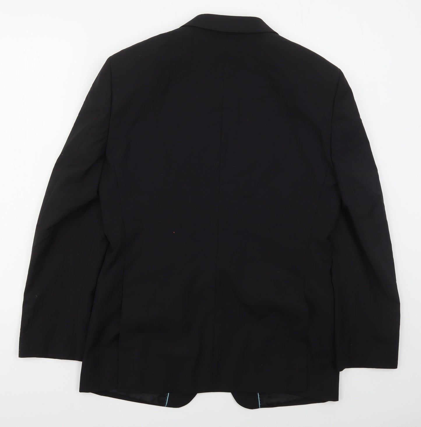 NEXT Mens Black Striped Wool Jacket Suit Jacket Size 38