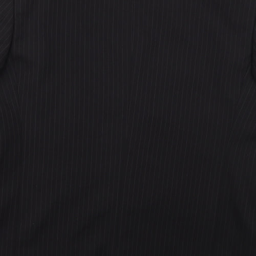 Taylor & Wright Mens Black Striped Polyester Jacket Suit Jacket Size 42
