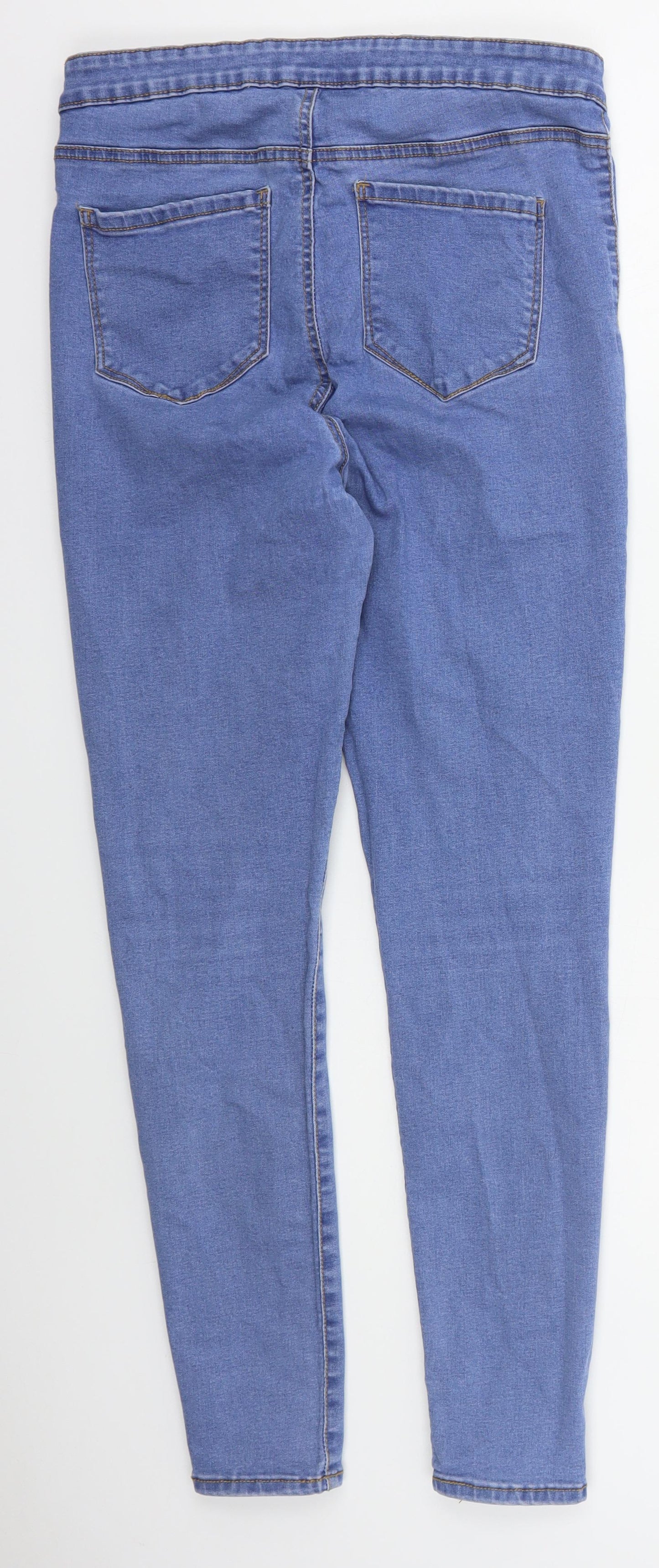Denim Co Womens Blue  Cotton Skinny Jeans Size 16 L29 in Regular Button