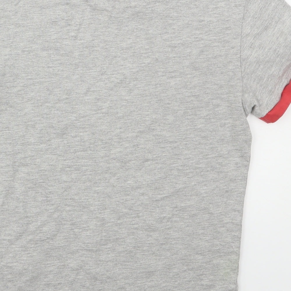 Jack Wills Womens Grey  Cotton Basic T-Shirt Size 10 Crew Neck