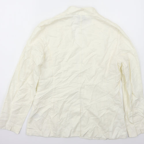 Marks and Spencer Womens Ivory   Jacket  Size 12  Hook & Eye