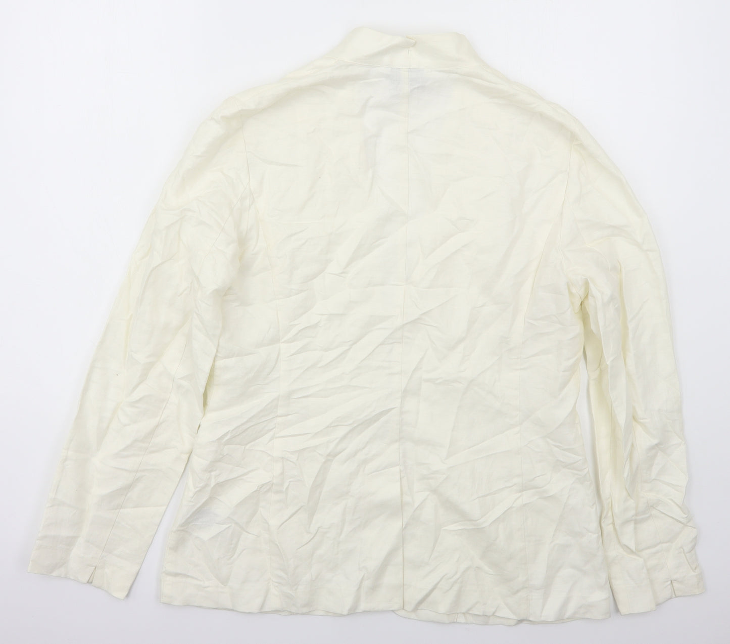 Marks and Spencer Womens Ivory   Jacket  Size 12  Hook & Eye