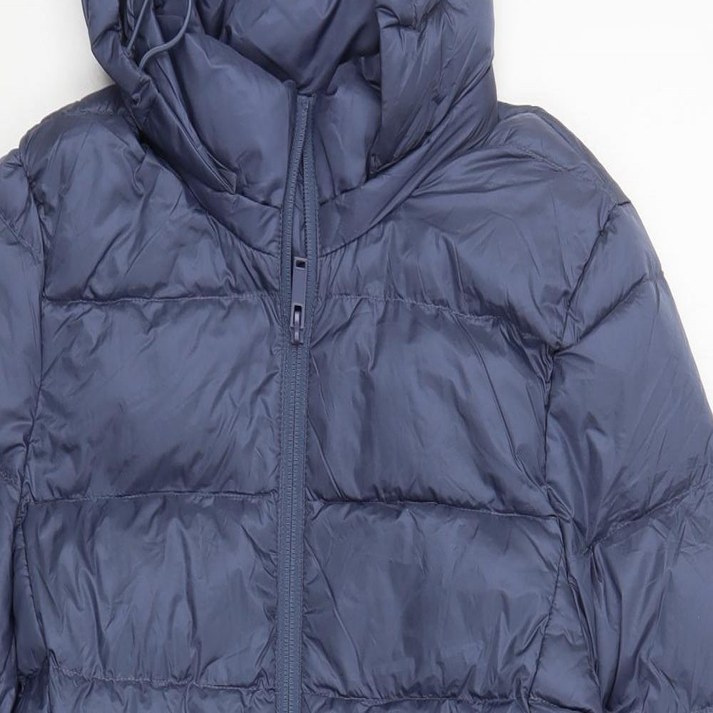 Marks and Spencer Womens Blue   Quilted Coat Size 10  Zip