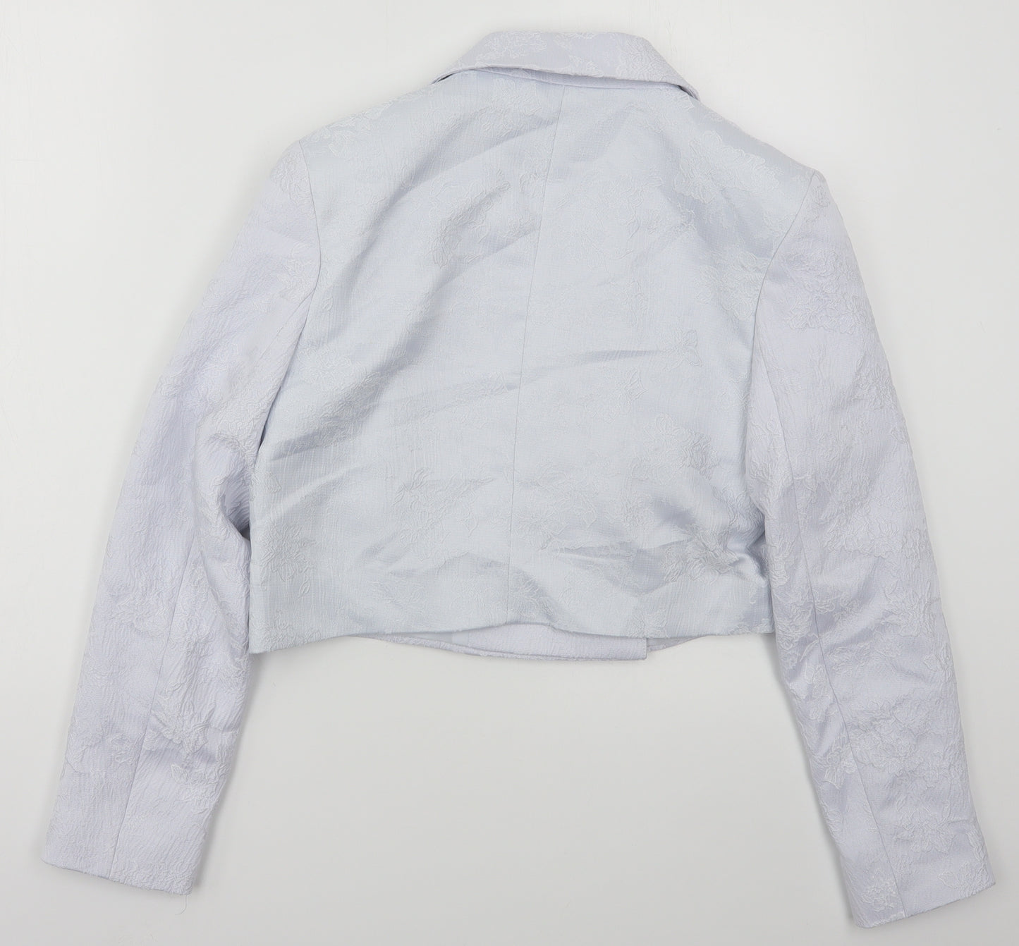 New Look Womens Blue Floral  Jacket  Size 10  Button