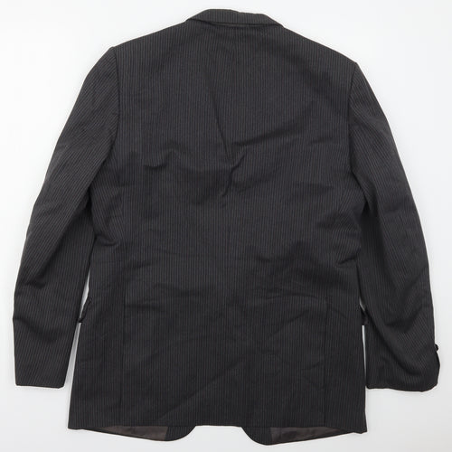 St Michael Mens Grey Striped Wool Jacket Suit Jacket Size 42