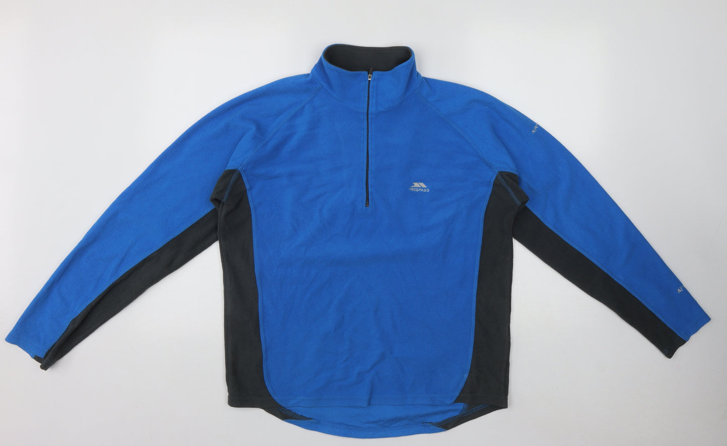 Trespass Mens Blue High Neck  Polyester Pullover Jumper Size M