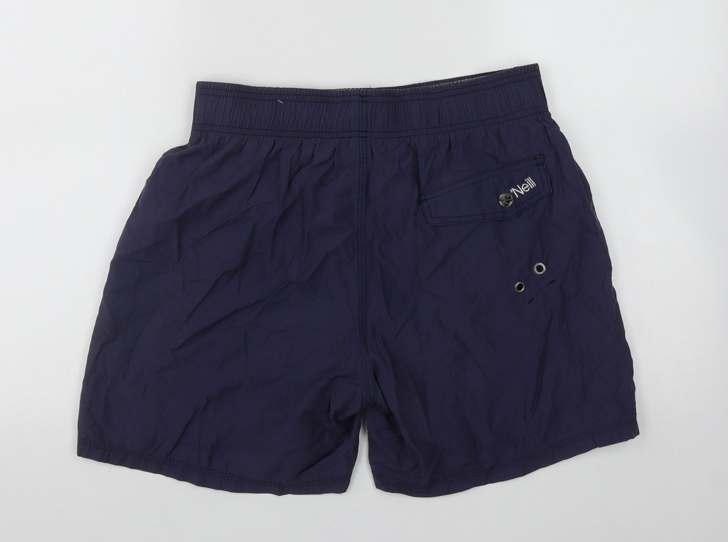 O'Neill Mens Blue  Cotton Sweat Shorts Size M L16 in Regular Tie