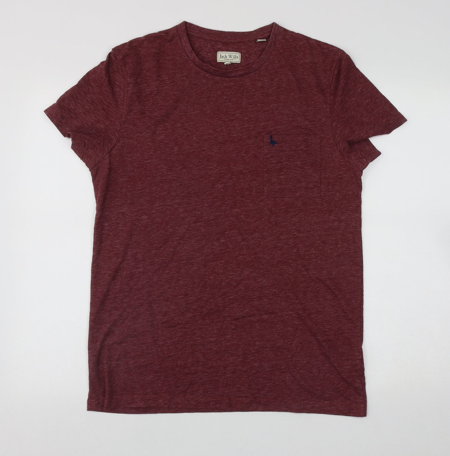 Jack Wills Mens Red  Cotton  T-Shirt Size L Round Neck