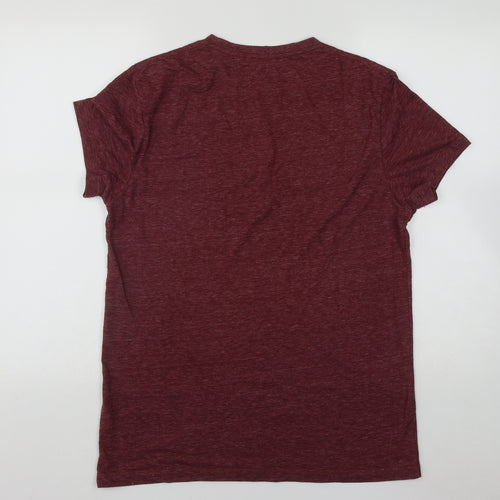 Jack Wills Mens Red  Cotton  T-Shirt Size L Round Neck