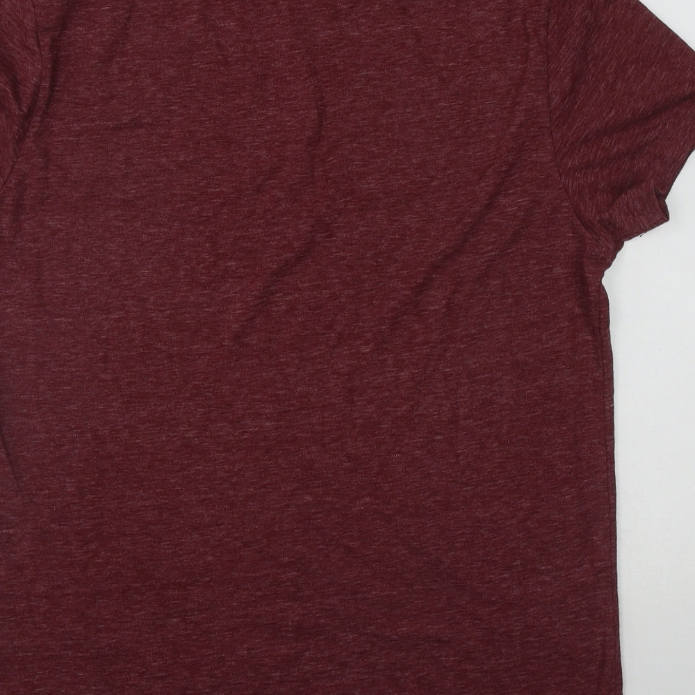 Jack Wills Mens Red  Cotton  T-Shirt Size L Round Neck