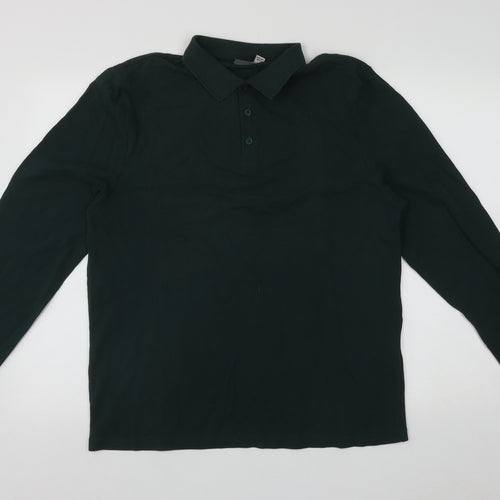 ASOS Mens Green  Cotton  Button-Up Size L Collared Button
