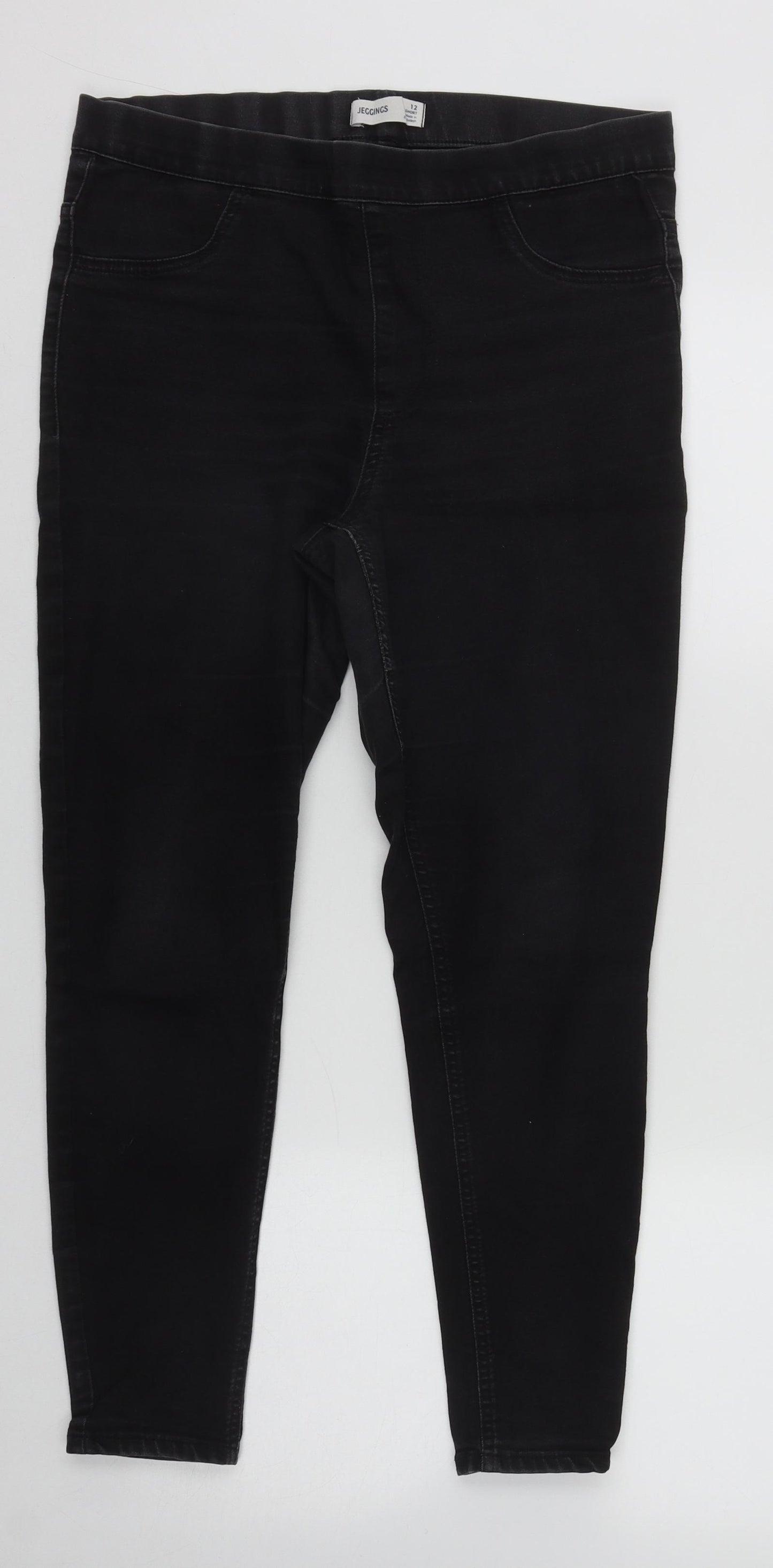 Marks and Spencer Womens Black  Cotton Jegging Jeans Size 12 L25 in Regular