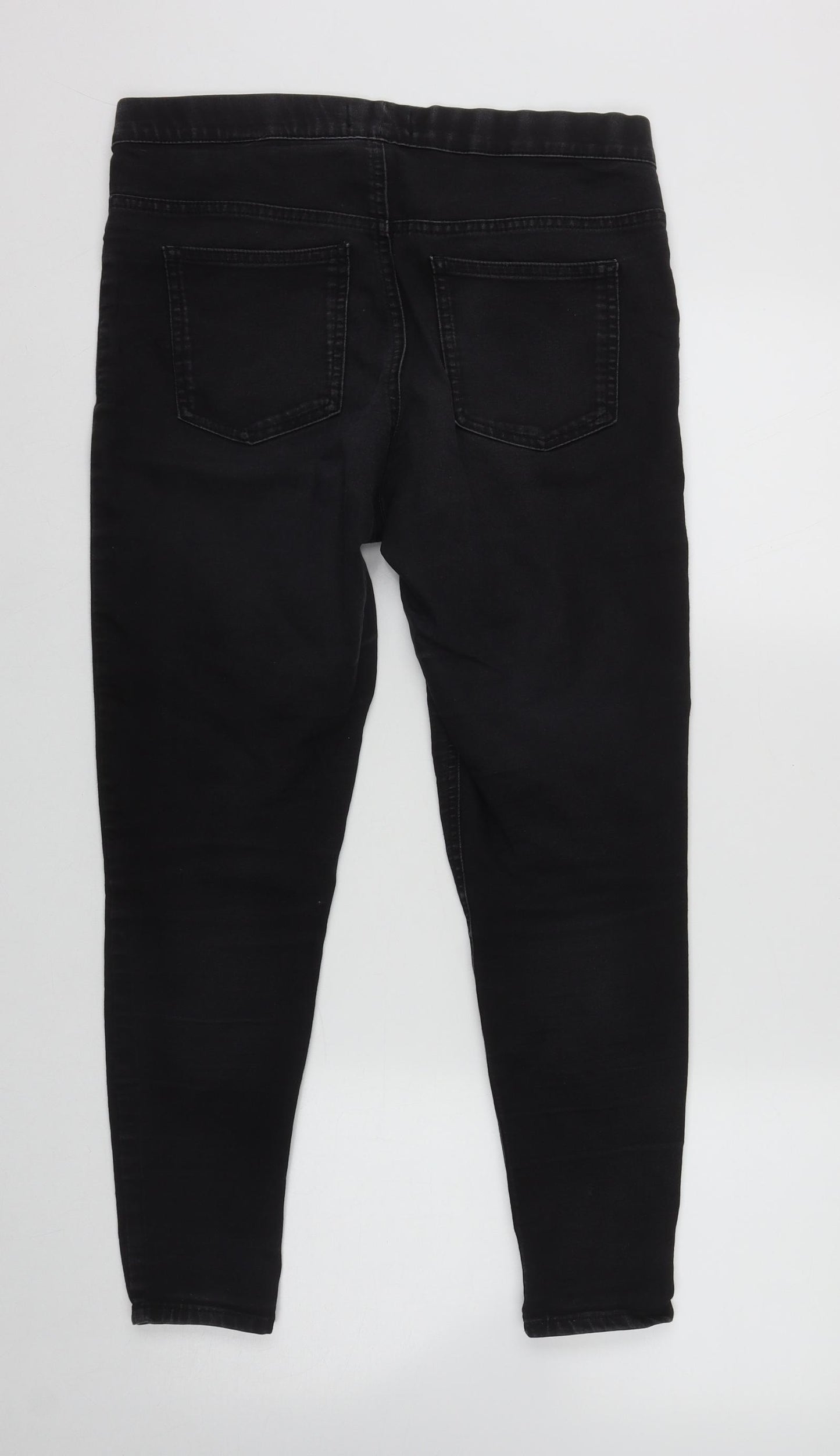 Marks and Spencer Womens Black  Cotton Jegging Jeans Size 12 L25 in Regular