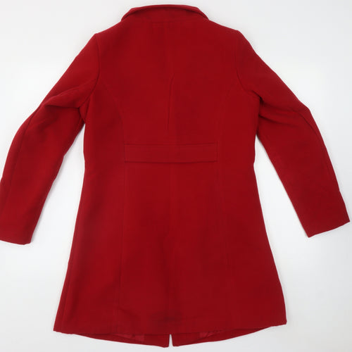 Mystify Womens Red   Overcoat Coat Size 12  Button